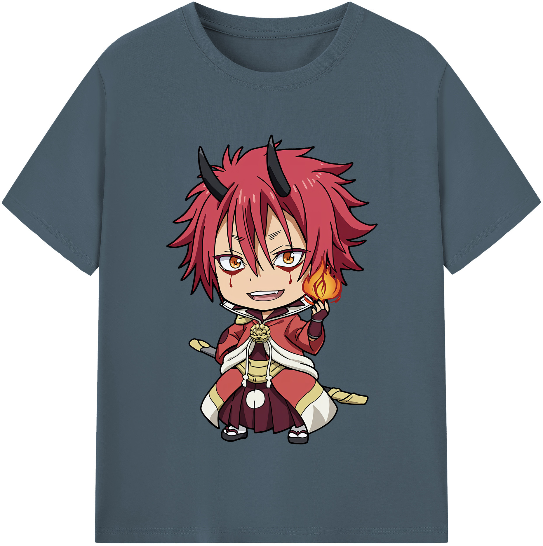 （画像用） 転スラ Regarding Reincarnated to Slime 綿100％半袖Tシャツ（フロントプリント）